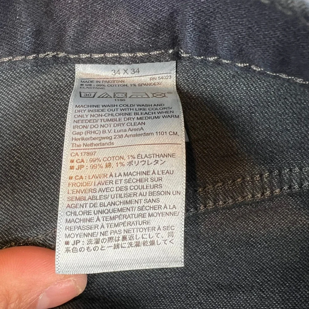 Banana Republic Mens Slim‎ Jeans 34x34 Dark Wash Denim Casual Pants